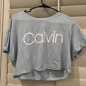 calvin klein cropped tee